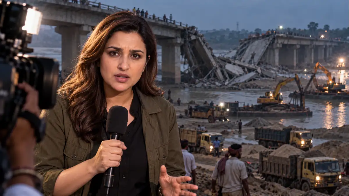 परिणीति चोपड़ा की 'रिपोर्टिंग लाइव' Netflix पर आई — किसी रिव्यू में 1 स्टार, किसी में 4.5: पुल गिरने से खुलता है रेत माफ़िया का खेल